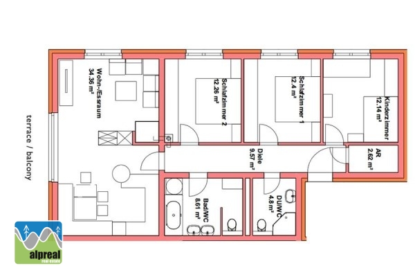 2 or 3 bedroom apartment Bad Hofgastein Salzburgerland Austria