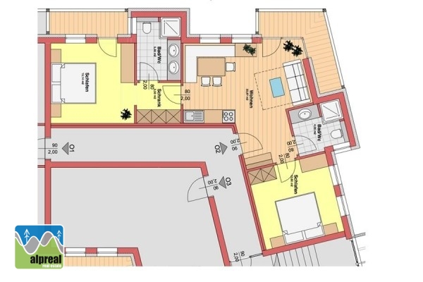 3 kamer appartement Wagrain Salzburgerland Oostenrijk