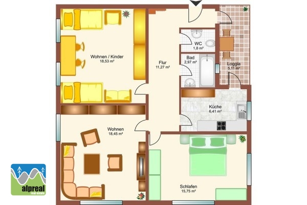 3-room apartment Zell am See Schüttdorf Salzburgerland Austria