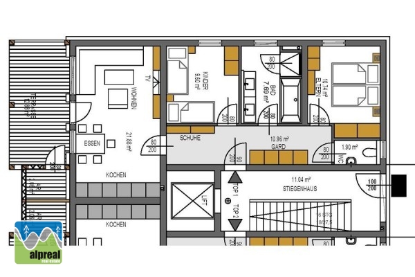 3-kamer tuin appartement Mauterndorf Salzburgerland Oostenrijk