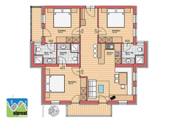 4-kamer appartement in Wagrain Salzburgerland Oostenrijk