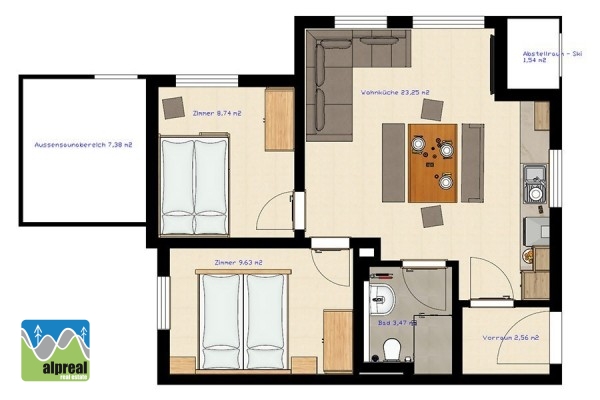 2-bedroom apartment in Hochkrimml Salzburg Austria